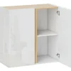 Rootz Hvid kommode - Skænk - Soft-Close døre - Justerbare hylder - 80x40x80 cm