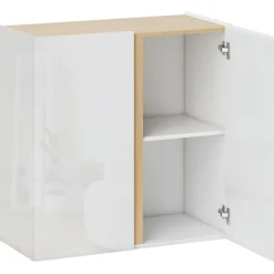 Rootz Hvid kommode - Skænk - Soft-Close døre - Justerbare hylder - 80x40x80 cm