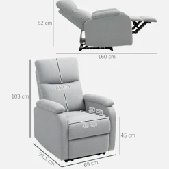 Rootz hvilestol - afslapningsstol - polstret lænestol - optimal komfort - 69 cm x 91,5 cm x 103 cm (lodrette dimensioner)
