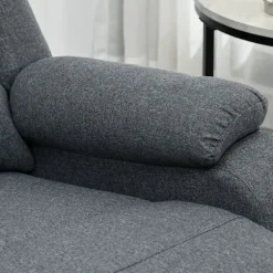 Rootz Hvilestol - Justerbar Lounge Chair - Komfortabel lænestol - Tyk polstring - Stålramme - Mørkegrå - 87cm x 96cm x 98cm