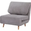 Rootz 2-i-1 lænestolsseng - Justerbar nakkestøtte - Corduroy Look - Grå - 82 cm x 8 cm x 83 cm
