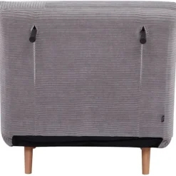 Rootz 2-i-1 lænestolsseng - Justerbar nakkestøtte - Corduroy Look - Grå - 82 cm x 8 cm x 83 cm