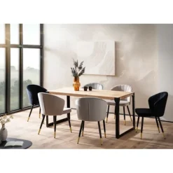 Rootz Industrial Dining Room Bord - Massivt bord - Rektangulært bord - Unikt håndlavet design - 180 cm x 90 cm x 76 cm