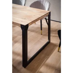 Rootz Industrial Dining Room Bord - Massivt bord - Rektangulært bord - Unikt håndlavet design - 180 cm x 90 cm x 76 cm
