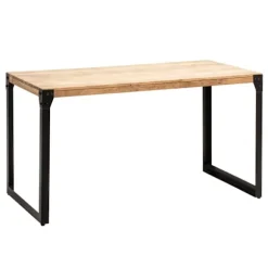 Rootz Industrial Spisebord - Massivt rektangelbord - Håndlavet træ - Beskyttende lak - 120 cm x 60 cm x 76 cm
