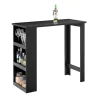 Rootz Kitchen Island Bord - Morgenmadsbar - Pladsbesparende bord - Holdbart og robust - 112 cm x 106 cm x 57 cm