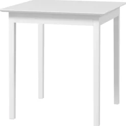 Rootz Køkkenbord - Spisebord - Firkantet bord - Moderne Design - Massivt fyrretræ - 75cm x 75cm x 76cm - Hvid