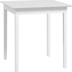 Rootz Køkkenbord - Spisebord - Firkantet bord - Moderne Design - Massivt fyrretræ - 75cm x 75cm x 76cm - Hvid