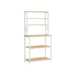 Rootz køkkenhylde med 6 hylder og 6 kroge - Pantry-stativ - Opbevaringsorganisator - Spånplader og stål - 40 cm x 80 cm x 167 cm