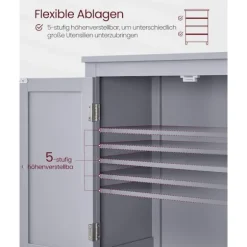 Rootz Køkkenskab - Pantry Organizer - Opbevaringsenhed - Justerbare hylder - 120cm x 40cm x 180cm