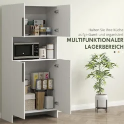 Rootz Køkkenskab - Pantry Opbevaring - Skab Organizer - Maksimerer pladsen - 79b x 40t x 175H cm