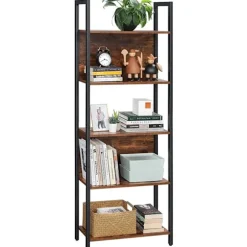 Rootz Køkkenskab - Reol Industriel - Skabe - Stigeskab 5 Lag - 62 x 24 x 165 cm