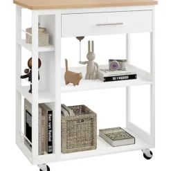 Rootz Køkkenvogn - Rullevogn - Serveringsvogn - Robust MDF - 73cm x 88cm x 38cm