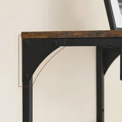 Rootz knagerække - knageholder - knagerække med 8 kroge - vægmonteret knagerække - spånplade/stål - vintage brun-sort - 40 x 24 x 24 cm