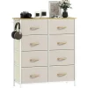 Rootz kommode - Kommode - Opbevaringsorganisering - 8 stofskuffer - Stålramme - 86cm x 30cm x 94,5cm - Brun