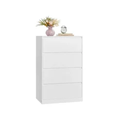 Rootz kommode - Kommode - Opbevaringsskab - Hvid - Holdbar spånplade - 40 cm x 60 cm x 97,4 cm
