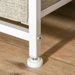 Rootz kommode - Skænk - 7 skuffer - Moderne design - Spånplade - Ikke-vævet stof - Lysegrå - 63,5 cm x 30 cm x 71 cm