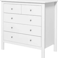 Rootz kommode - Skænk - Lydsvag åbning/lukning - Anti-tip - Spånplade - Hvid - 79 x 39,5 x 80,5 cm
