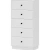 Rootz kommode - Skænk - Opbevaringsskab - Modern Elegance i hvid - Træmateriale - 5 skuffer - 47 x 29 x 95 cm