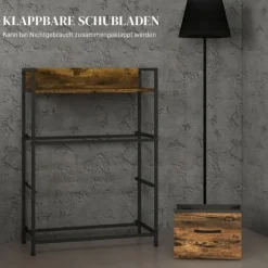 Rootz kommode - Skænkorganisering - Stofskuffer - Melaminbelægning - Pulverlakeret stålramme - 60cm x 29cm x 85cm