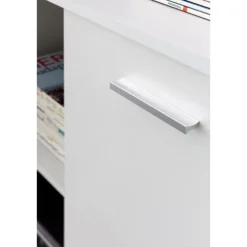 Rootz kommode med 2 låger 71x104x35cm multifunktionsskab træ hvid - Entreskab lyst moderne - Skab lille - Skænk mat skænk - Kommode hallmøbler