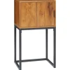 Rootz Konsolbord - Industrielt sidebord - Skænk med skab - Rigelig opbevaring - Displayhylde - Holdbar og nem at rengøre - 40L x 30W x 76H cm