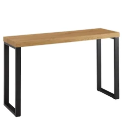 Rootz konsolbord eg indretning - sort 120x39x75,5 cm design skænk gang - Opbevaringsbord smalt - Hall bord med metalben - Entre bord Langt Højt