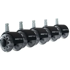 Rootz kontorstol Gulvrullesæt - 5 stykker universalhjul - Silent Rollers - Holdbart metalhus - 22 mm Parklængde