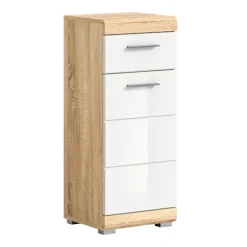 Rootz Lambada Tall Cabinet - Badeværelsesmøbler - Træmateriale - Sonoma Oak - Modulært design - 37 cm x 88 cm x 31 cm