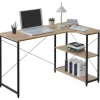 Rootz L-formet hjørneskrivebord - Kontorbord - Spillebord - Rigelig arbejdsplads - Integreret opbevaring - Robust konstruktion - 120 cm x 71,5 cm x 74 | Fyndiq