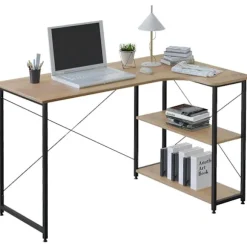 Rootz L-formet hjørneskrivebord - Kontorbord - Spillebord - Rigelig arbejdsplads - Integreret opbevaring - Robust konstruktion - 120 cm x 71,5 cm x 74 | Fyndiq