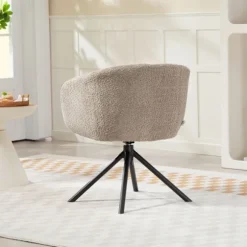 Rootz Lænestol - Polstret Stol - Roterbart sæde - Hyggelig komfort - Støtter op til 120 kg - 58,5 cm x 78,5 cm - Brun