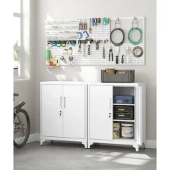 Rootz Lock Closet 2 Doors - Steel Cabinet - Opbevaringsenhed - Holdbar og rummelig - 40 x 80 x 90 cm hvid