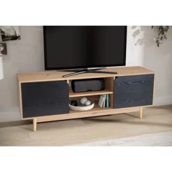 Rootz Lowboard 150 cm TV-skab - Underholdningsenhed - Mediekonsol - Moderne design - Kontrasterende farver - Rummelig opbevaring - 150 cm x 55 cm x 40 | Fyndiq