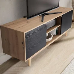 Rootz Lowboard 150 cm TV-skab - Underholdningsenhed - Mediekonsol - Moderne design - Kontrasterende farver - Rummelig opbevaring - 150 cm x 55 cm x 40 | Fyndiq