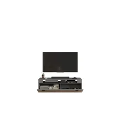 Rootz Lowboard Freno - TV Stand - Entertainment Center - Gray Replica - Nox Oak Replica - Modular Design - Bæredygtig - 140 cm x 43 cm x 40 cm