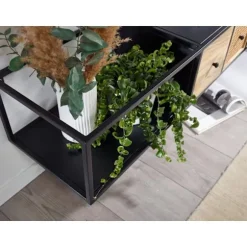 Rootz lowboard hængende mango massivt træ - metal 150x25x35 cm TV skab sort - Design TV stativ moderne - TV skab væg - TV kommode TV kommode til ophæn | Fyndiq