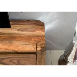 Rootz Lowboard hårdttræ sheesham kiste 140 cm TV-bræt opbevaringsrum i landlig stil skab 40 cm tv-skab