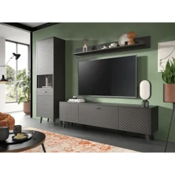 Rootz Lowboard TV Stand - Entertainment Console - Storage Cabinet - Moderne design - 185 cm x 55 cm x 40 cm