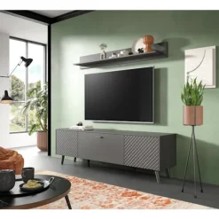 Rootz Lowboard TV Stand - Entertainment Console - Storage Cabinet - Moderne design - 185 cm x 55 cm x 40 cm