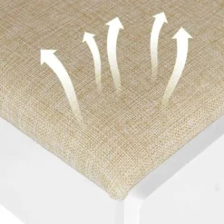 ROOTZ MAKE -UP AFTOOL - Vanity Seat - Foot Affool - Comfortable 150 kg kapacitet - Elegant brun hvid - 40 cm x 45 cm x 30 cm