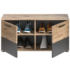 Rootz Mason Bench Garderobe - Sko Rack Bench - Entryway Organizer - 90 cm x 51 cm x 37 cm