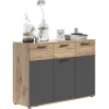 Rootz Mason -kommode - Træskabinet - Skænk - Highboard - Rummelig opbevaring - 120 cm x 87 cm x 40 cm