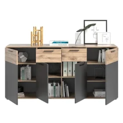 Rootz Mason Wood Chest of skuffer - skænk - highboard - Ekstra bred - 180 cm x 87 cm x 40 cm
