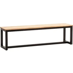 Rootz Massiv spisebænk - Loftstil siddepladser - Håndlavet træbank - Naturligt trækorn - 120 cm x 40 cm x 45 cm