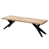 Rootz Massiv spisebænk - loftstil siddepladser - træbænk - unik håndlavet - passer til 2 personer - 120 cm x 45 cm x 45 cm