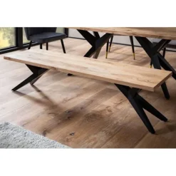 Rootz Massiv spisebænk - loftstil siddepladser - træbænk - unik håndlavet - passer til 2 personer - 120 cm x 45 cm x 45 cm