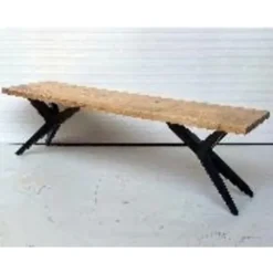 Rootz Massiv spisebænk - loftstil siddepladser - træbænk - unik håndlavet - passer til 2 personer - 120 cm x 45 cm x 45 cm