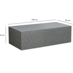 Rootz Minimalistisk Sofabord - Rektangulært Design - Betonlook - 100 cm x 50 cm x 30 cm - Folieret MDF - Ridsefast melaminbelægning