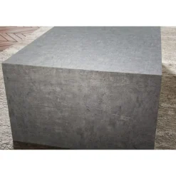 Rootz Minimalistisk Sofabord - Rektangulært Design - Betonlook - 100 cm x 50 cm x 30 cm - Folieret MDF - Ridsefast melaminbelægning